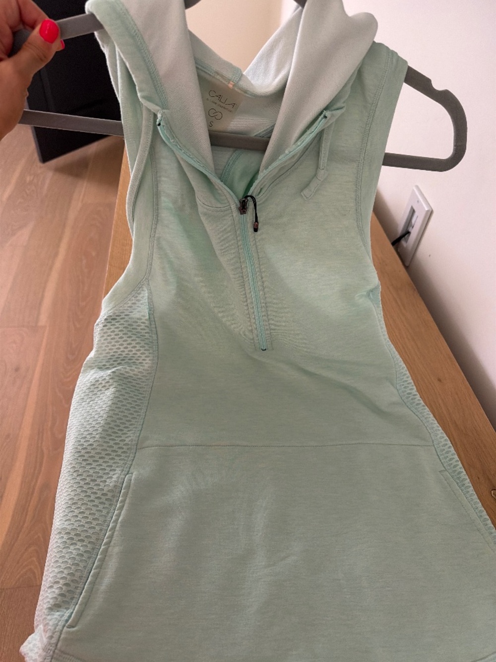 Calia Mint Green Racerback Hoodie Size Small